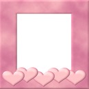cuadro rosado, corazones, 1 foto