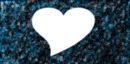 Coeur sur fond noir a paillette bleu