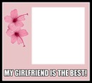 Best girlfriend square 1 frame love pink