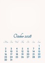 October 2028 // 2019 to 2046 // VIP Calendar // Basic Color // English