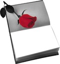 livre noir et blanc rose rouge