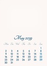 May 2039 // 2019 to 2046 // VIP Calendar // Basic Color // English