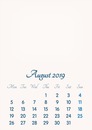 August 2019 // 2019 to 2046 // VIP Calendar // Basic Color // English