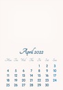 April 2022 // 2019 to 2046 // VIP Calendar // Basic Color // English