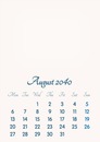 August 2040 // 2019 to 2046 // VIP Calendar // Basic Color // English