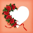 Cuadro corazón y rosas, 1 foto