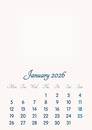 January 2026 // 2019 to 2046 // VIP Calendar // Basic Color // English
