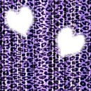 ♥ coeur leopard violet ♥