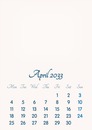 April 2033 // 2019 to 2046 // VIP Calendar // Basic Color // English