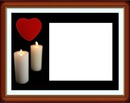 Candle love heart frame 2