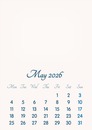 May 2026 // 2019 to 2046 // VIP Calendar // Basic Color // English