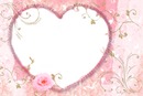 corazón de perlas rosadas, 1 foto
