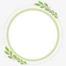 marco circular , verde olivo, una foto.