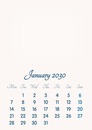January 2030 // 2019 to 2046 // VIP Calendar // Basic Color // English