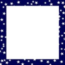marco azul y estrellas.