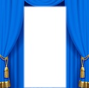kék függöny
