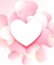 corazón sobre corazones rosados.