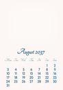August 2037 // 2019 to 2046 // VIP Calendar // Basic Color // English