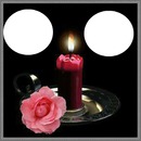 candle & rose