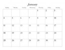 kalendár na Január 2015