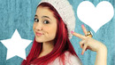 Ariana Grande with  her  red  hair