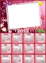 Calendario flores rosas