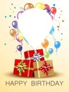 Happy Birthday, regalos, globos, 1 foto.
