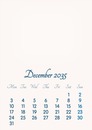 December 2035 // 2019 to 2046 // VIP Calendar // Basic Color // English