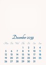 December 2039 // 2019 to 2046 // VIP Calendar // Basic Color // English