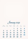 January 2032 // 2019 to 2046 // VIP Calendar // Basic Color // English