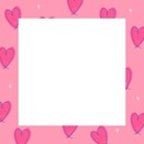 marco corazones rosado, para una foto.