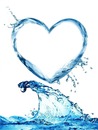 corazon en agua