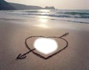 coeur d'amour dessiné sur la plage