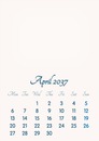 April 2037 // 2019 to 2046 // VIP Calendar // Basic Color // English