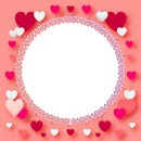 Love, circulo, fondo corazones, 1 foto