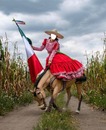 renewilly chica mexicana con bandera