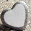 Piedra, forma de corazón, 1 foto