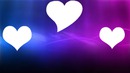 coeur sur fond violet bleue