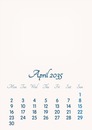 April 2035 // 2019 to 2046 // VIP Calendar // Basic Color // English