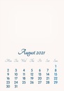 August 2021 // 2019 to 2046 // VIP Calendar // Basic Color // English