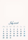 July 2024 // 2019 to 2046 // VIP Calendar // Basic Color // English