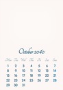 October 2040 // 2019 to 2046 // VIP Calendar // Basic Color // English
