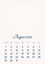 August 2022 // 2019 to 2046 // VIP Calendar // Basic Color // English