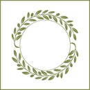 circulo de hojas de olivo.