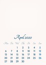 April 2020 // 2019 to 2046 // VIP Calendar // Basic Color // English