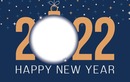 Happy New Year 2022, azul, 1 foto