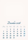 December 2026 // 2019 to 2046 // VIP Calendar // Basic Color // English