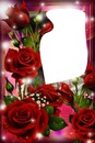 marco de rosas rojas con foto