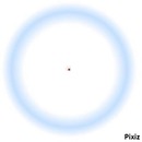 fixez le point rouge &é le cercle bleu va disparaitre