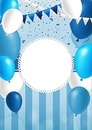 marco fiesta de cumpleaños, azul.